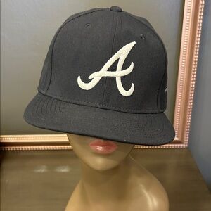 Nike ATL Braves Black Hat with White Logo
